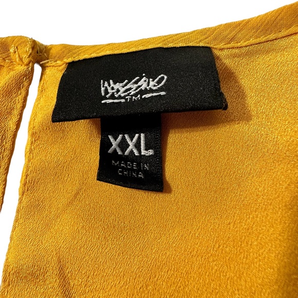 MOSSIMO Yellow Gold Peasant Dress Elastic Waist Size XXLarge - Picture 6 of 10